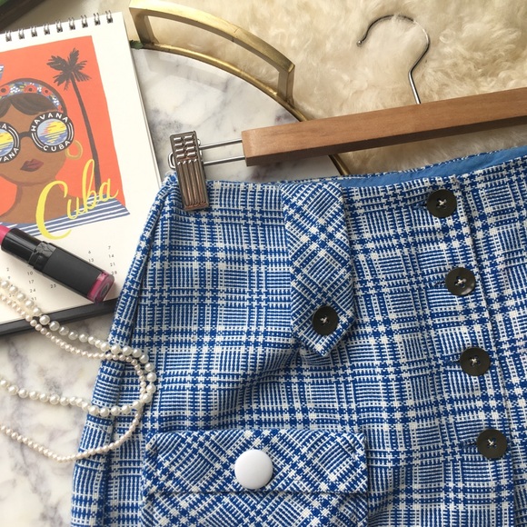 Vintage Pants - LAST CHANCE! VTG•Glenn Plaid Mini Skort